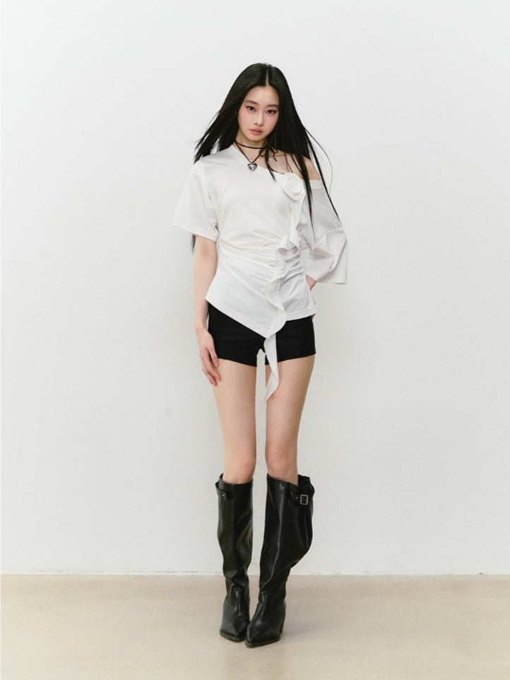 High-Waisted Elastic Slimming Bottoming Shorts