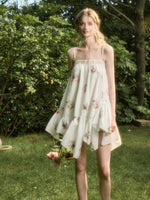 Irregular Lace Puff Dress