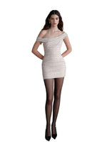 Off-Shoulder Cowl Neck Elegant Mini Dress