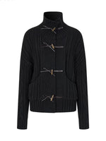 Chunky Cable Knit Bow Cardigan
