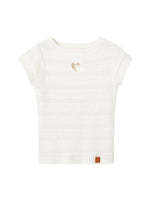 Heart Cutout Linen Tee