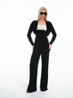 Contrast Knit Vest Set