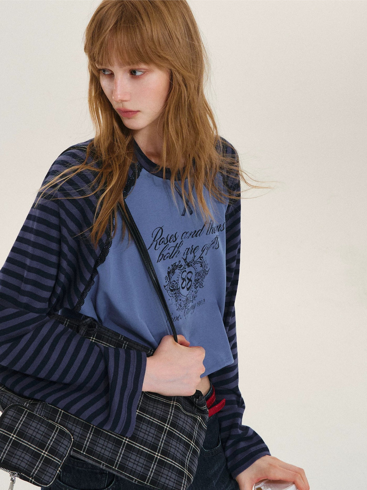 Vintage Contrast Raglan Top