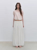 Square Neck Lace Crop Top