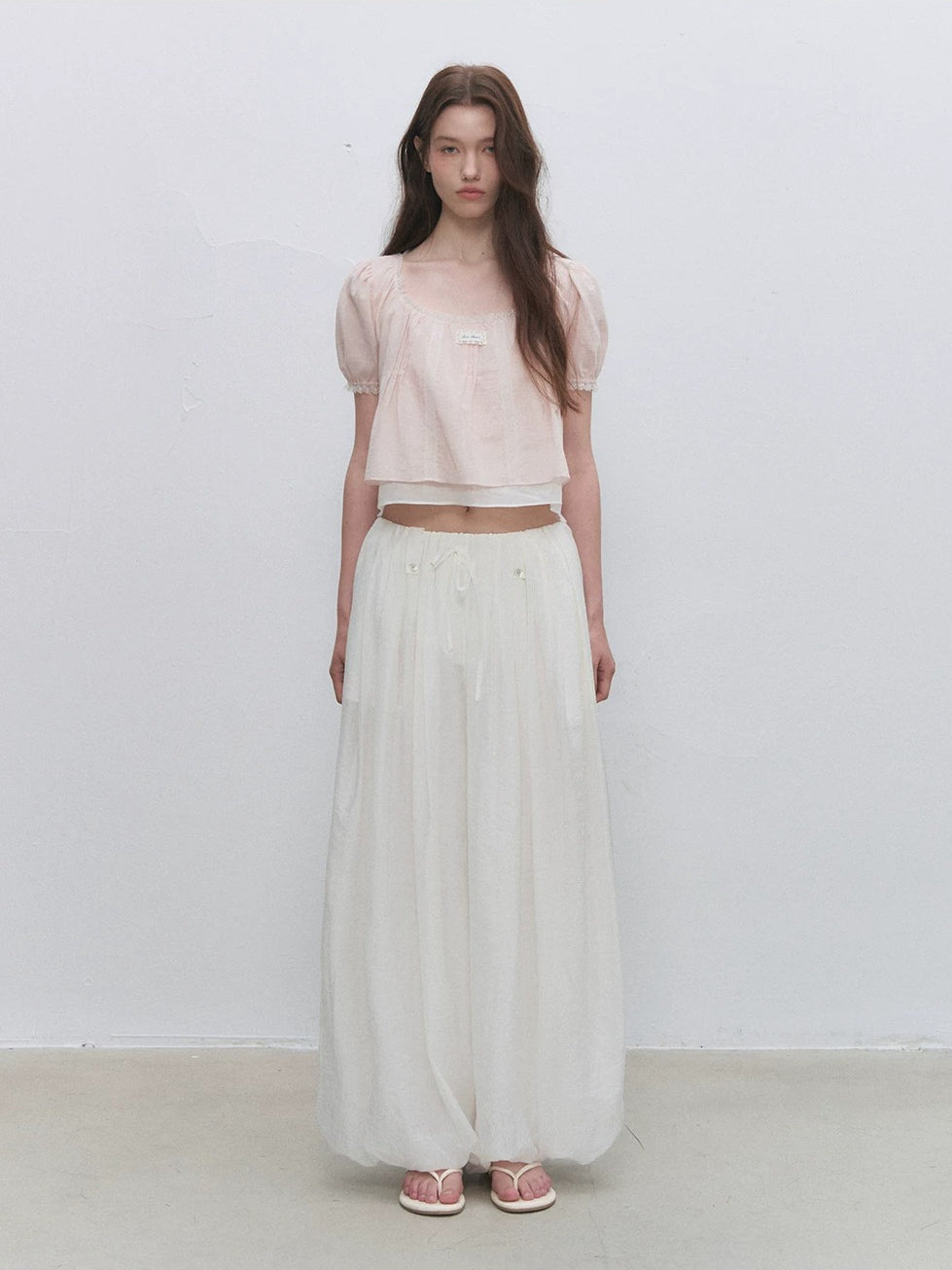 Square Neck Lace Crop Top