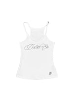 Rhinestone Ribbed Halter Tank Top