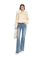 Colmar Fox Fur Oversized Cardigan