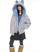 Faux Suede Cat Ear Jacket