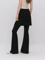 Layered Skort Flare Pants