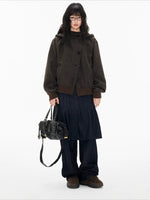 Hooded Wool Blend Jacket