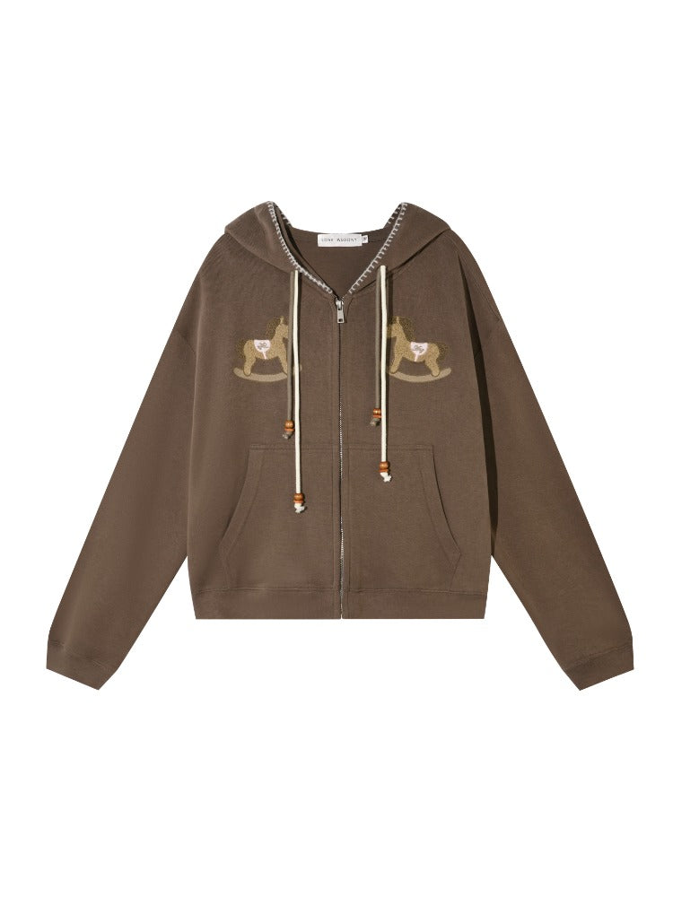 Pony Beaded Hoodie Set