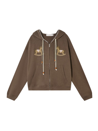 Pony Beaded Hoodie Set