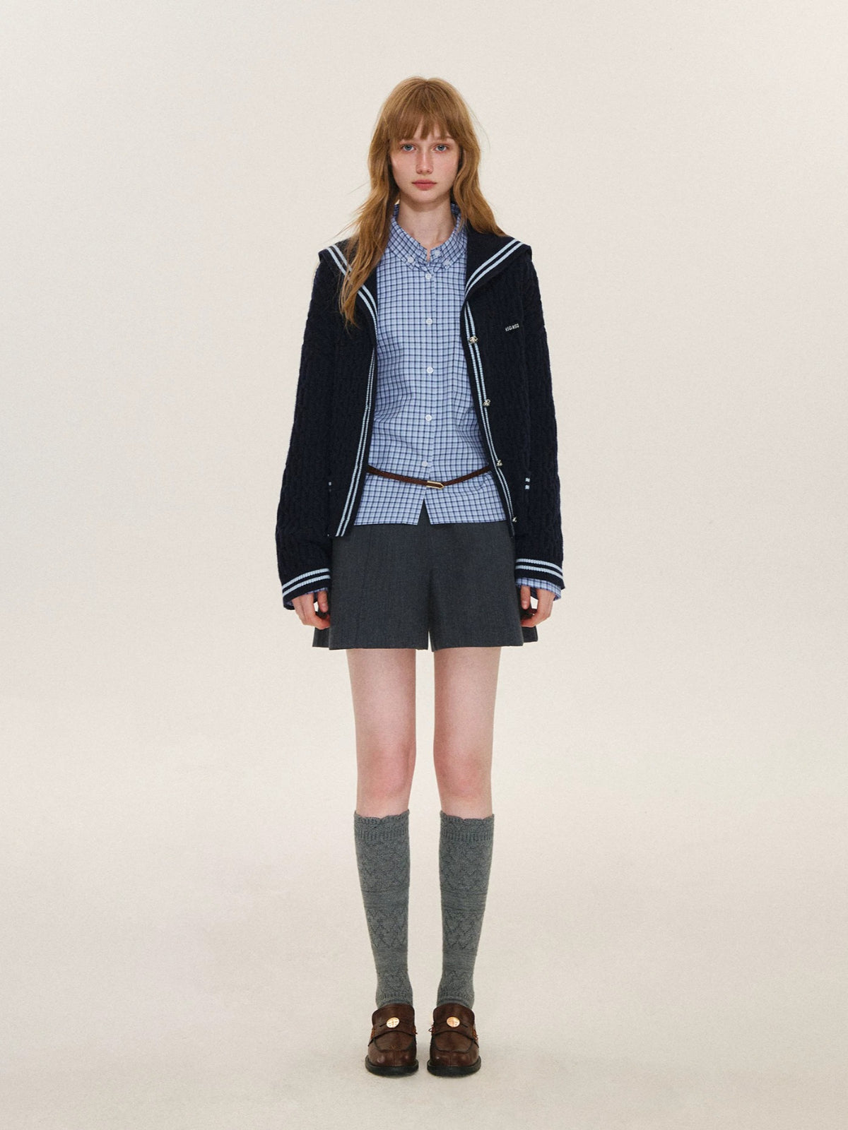 Ruffle Pocket Tailored A-Line Shorts