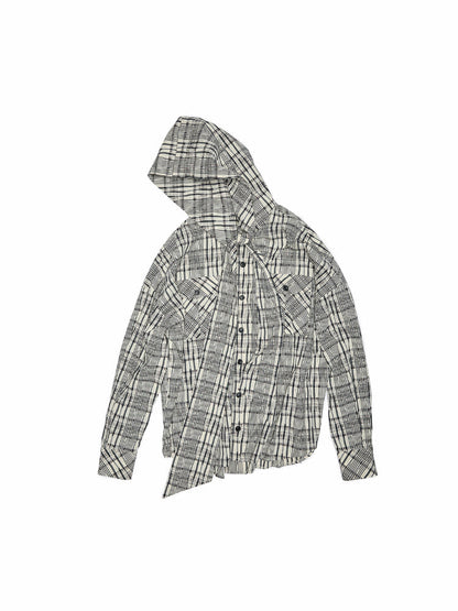 Plaid Hooded Shirt &amp; Skirt &amp; Pants Set