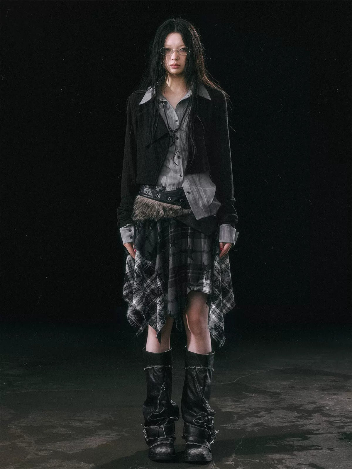 Star Plaid Skirt