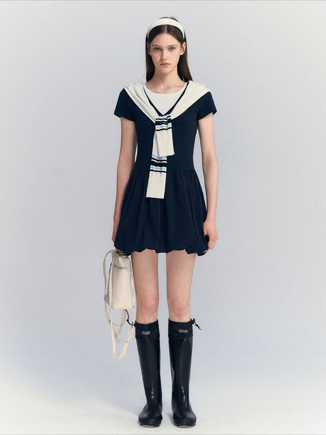 Contrast Bubble Dress Set