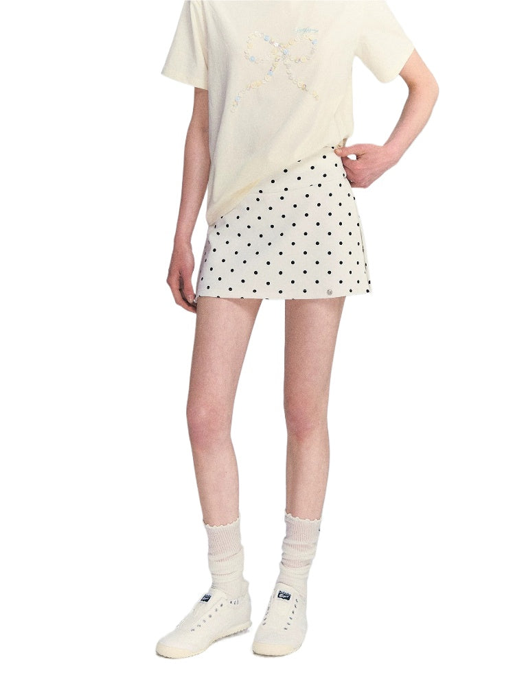 Polka Dot A-Line Skirt