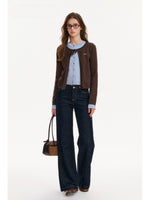 Waistband Free Straight Leg Jeans