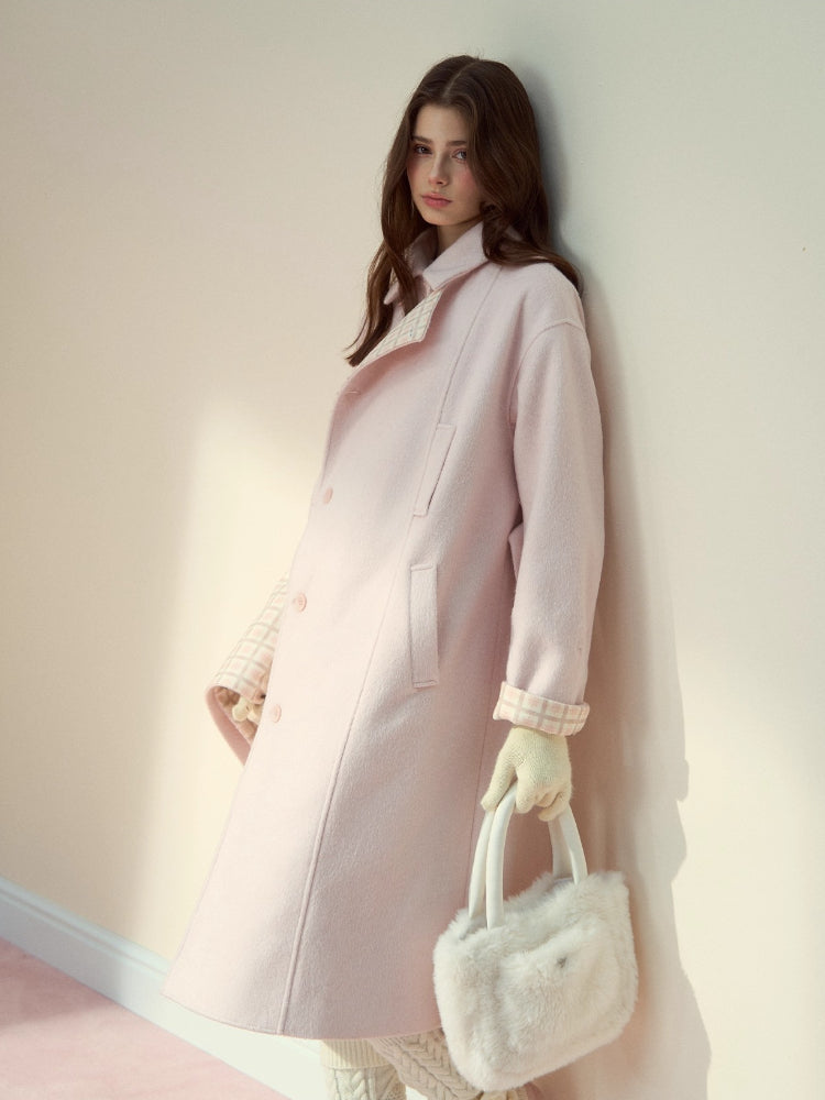 Pink &amp; Brown &quot;Berlin Avenue&quot; Plaid Coat