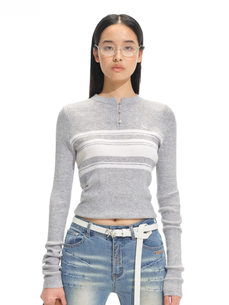 Bayside Stripe Knit Cardigan