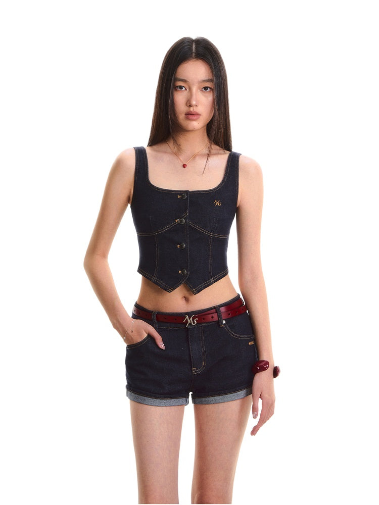 Jeans Waist-Cinching Vest Top