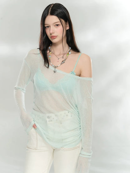 Sheer Knit Cover Top