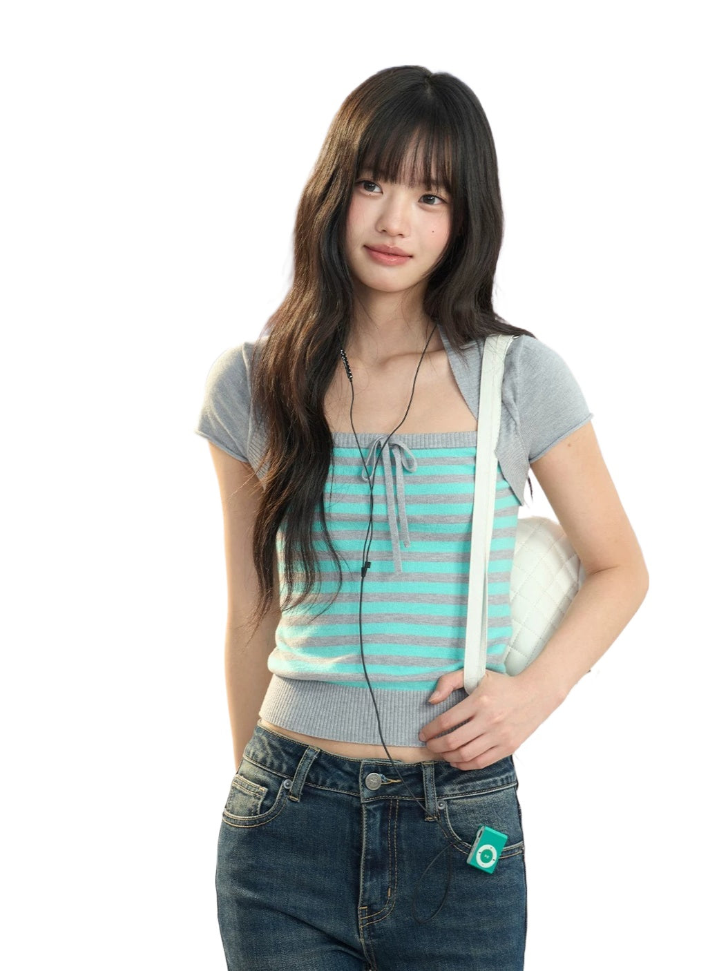 Layered Stripe Knit Top