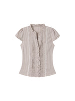 Ruffle Lace Waist Shirt