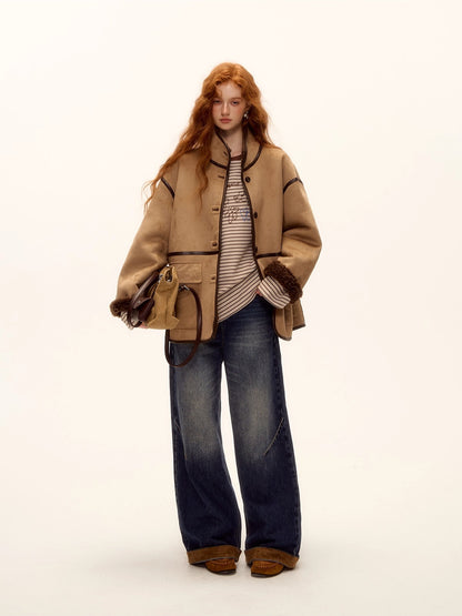 Reversible Suede Shearling Jacket