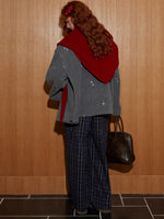 Floral Embroidered Fleece Jacket