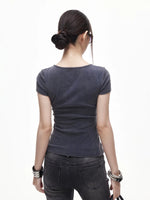 Washed Cutout Tee