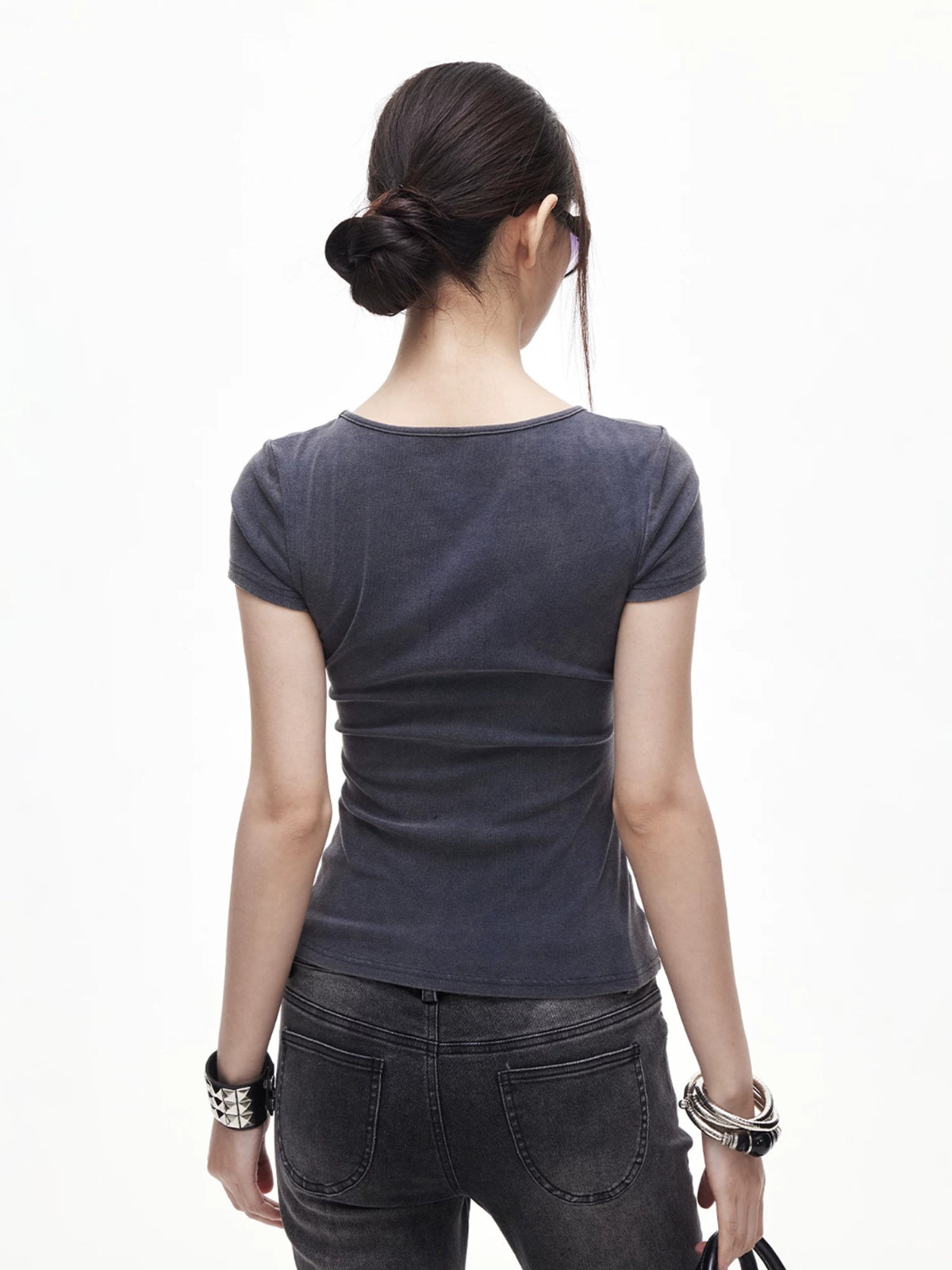 Washed Cutout Tee