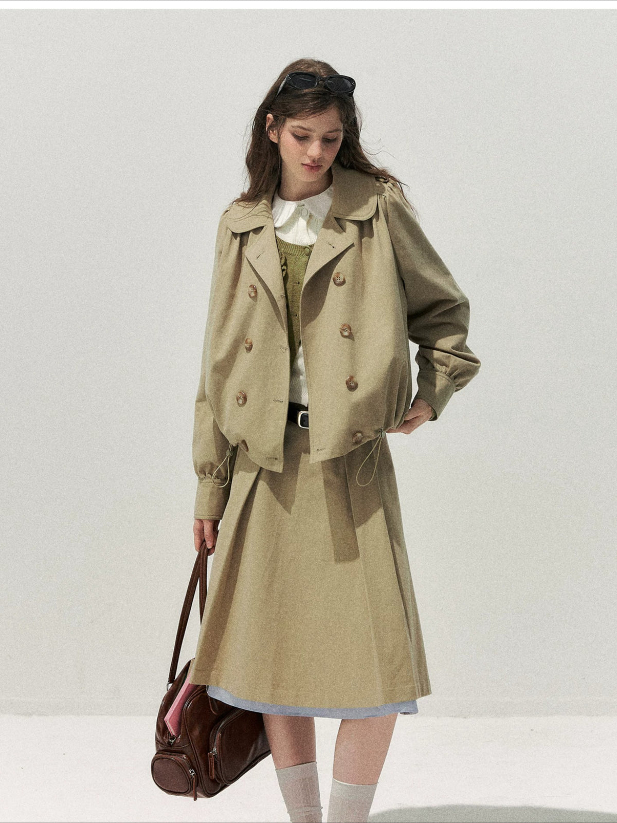 Peter Pan Trench Skirt Set
