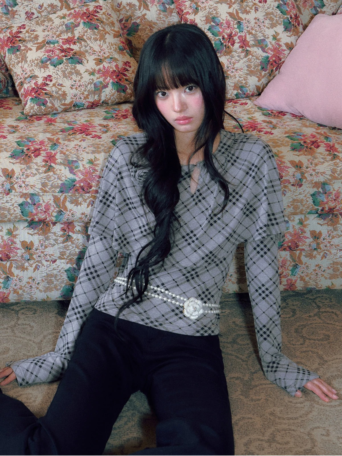 Plaid Cape Top