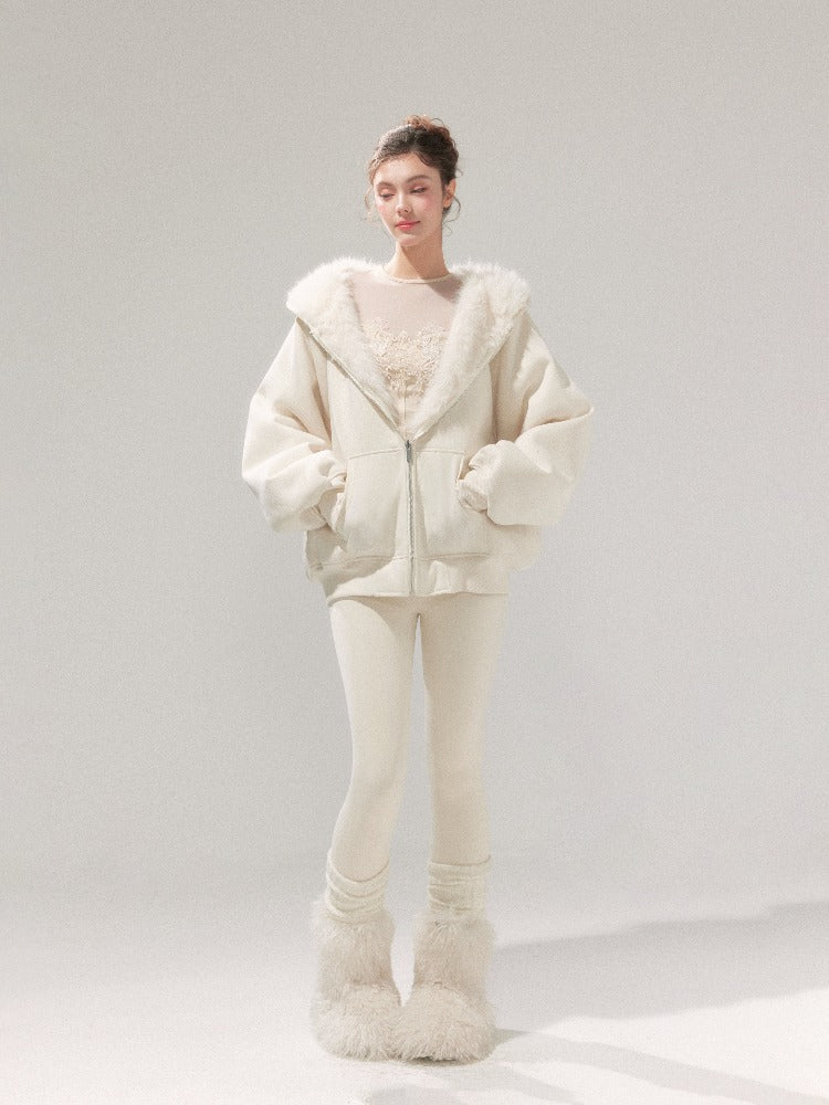 Reversible Hooded Sweatshirt &amp; Fleece Pants Set