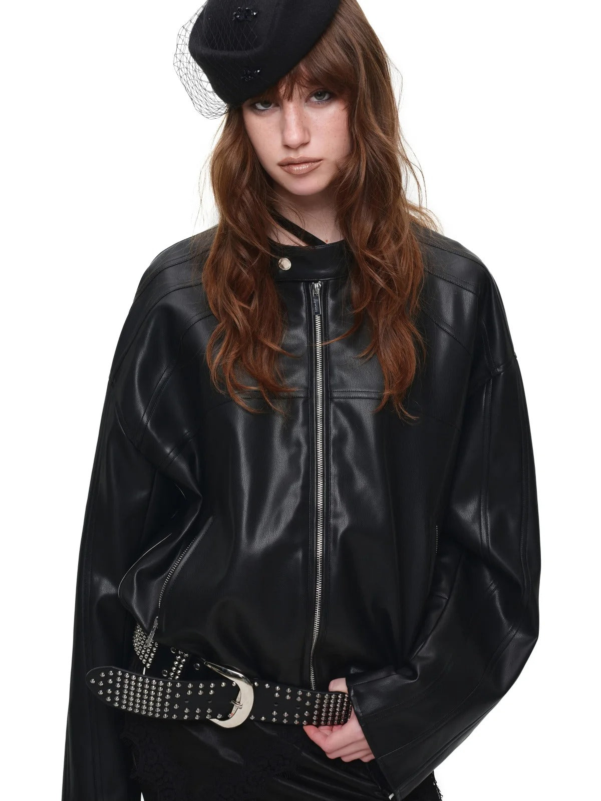 Oversized PU Moto Jacket