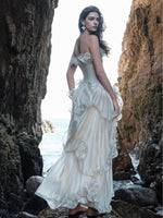 Venetian Pleated Maxi Dress