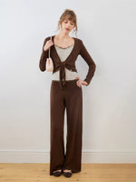 Lace Cami & Wide-Leg Pants Set