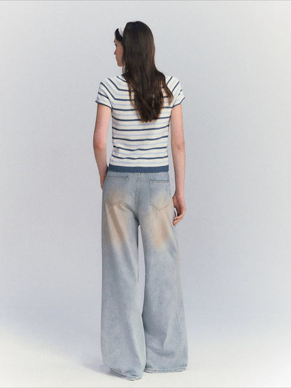 Shimmer Wide Leg Jeans