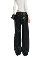 Black Unicorn Matte Leather Pants