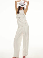 Mirror Halter Cowl Top