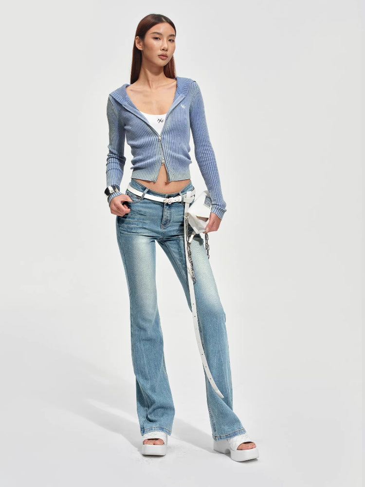 Equestrian Washed Cotton Knit Cardigan