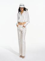 Snake Print Flare Cargo Pants