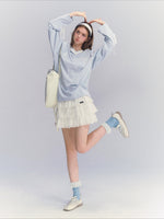 Contrast Bow Long Sleeve Tee