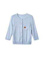 Cashmere-Feel Mid-Sleeve Cardigan