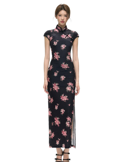 Velvet Qipao Dress