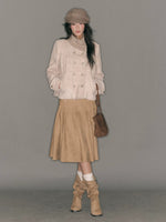 Vintage Gathered Wool Blend Jacket