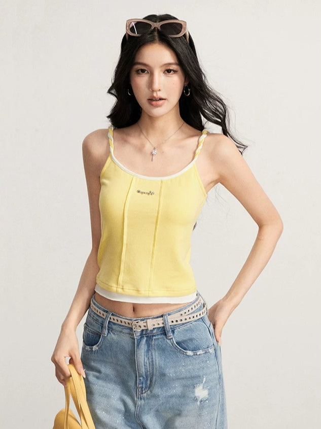 Contrast Cable Cami Top