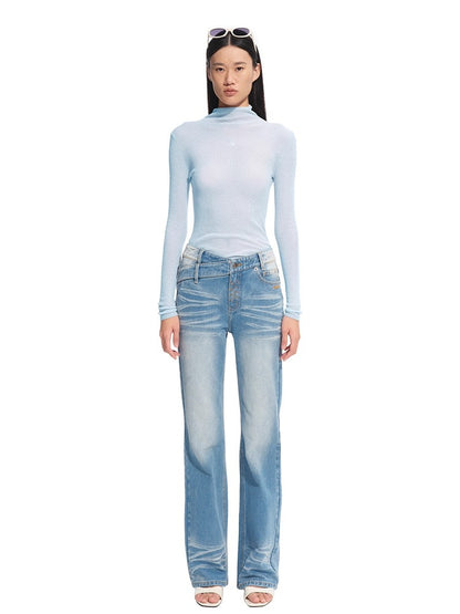 Megan Wool Turtleneck Blouse