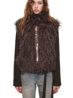 Vintage Faux Fur Panelled Wool-Blend Jacket